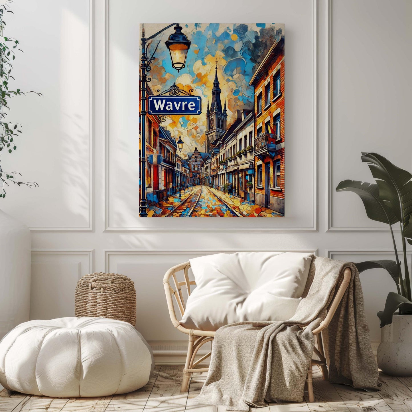 Wavre Art Belgium Wall Print Travel Poster – European City Gift, Housewarming Decor, Modern Urban Artwork