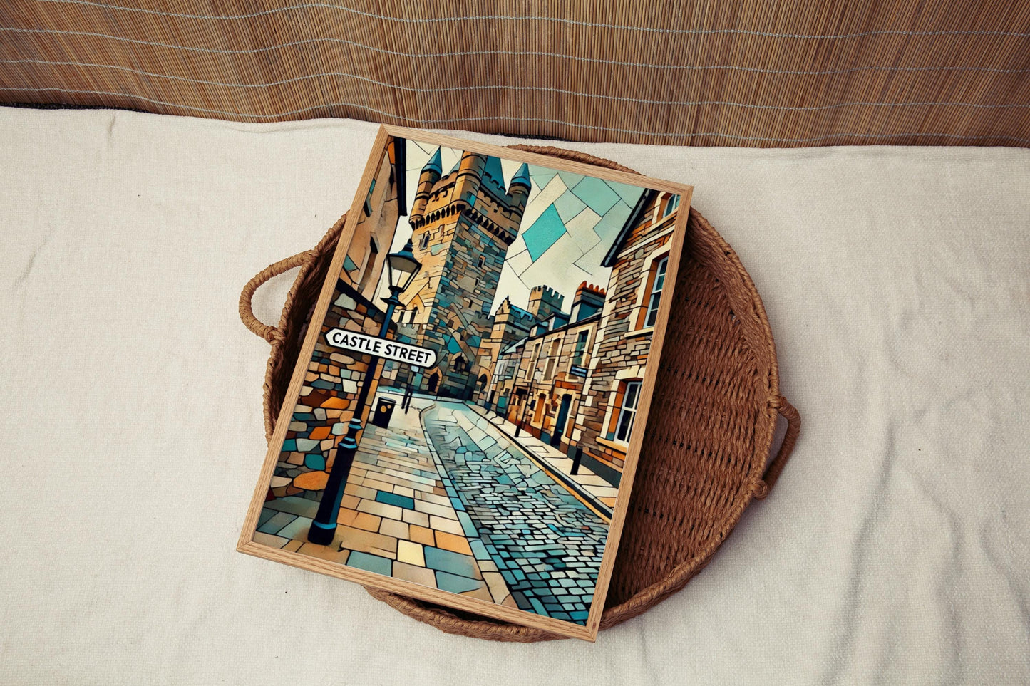 Cardiff Castle Wall Art Print - Welsh Travel Poster, Wales Home Decor, Cardiff Gift & Housewarming Wall Art