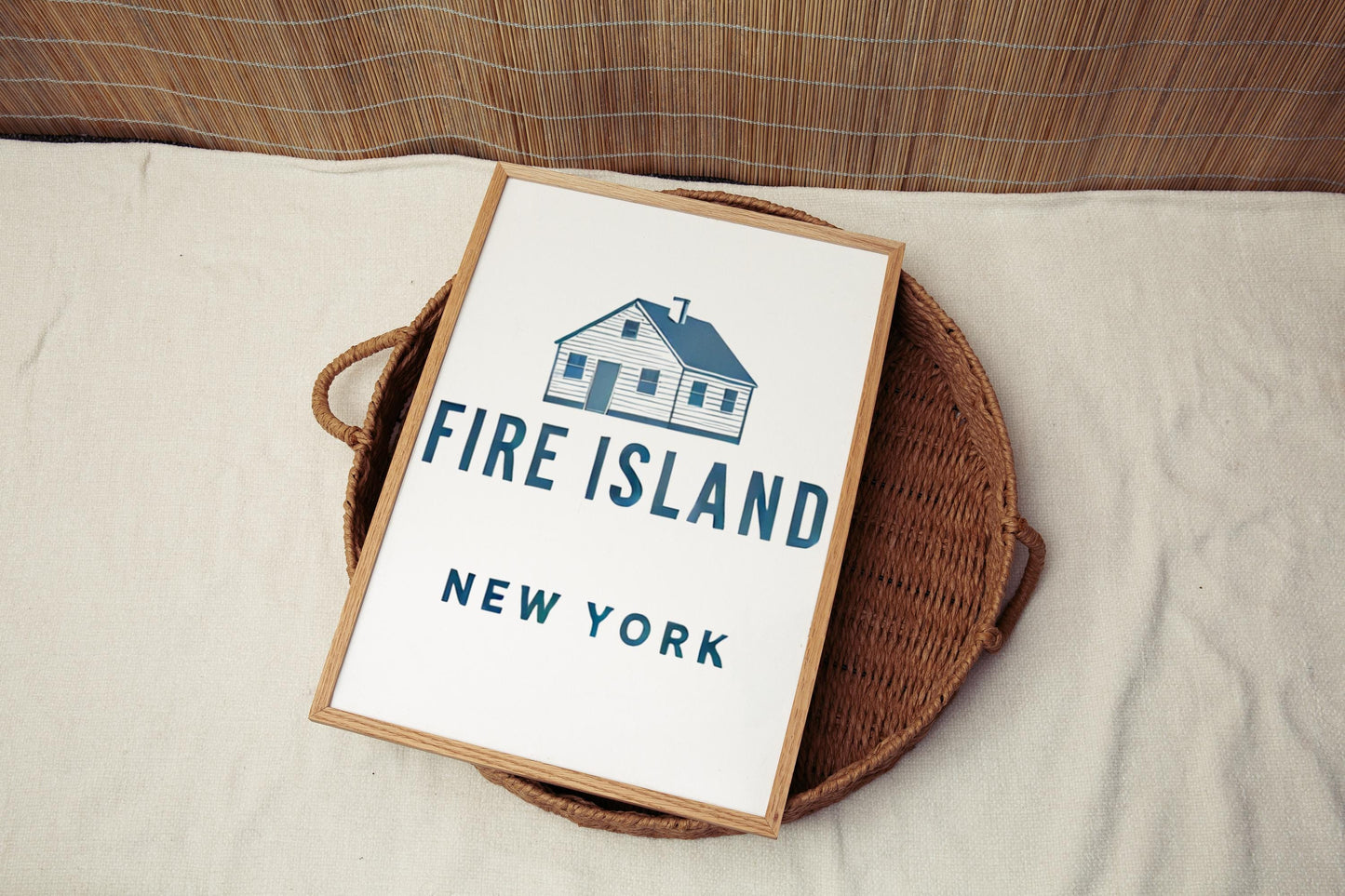 New York Fire Island Wall Art Print - Travel Decor, NY Gift, Housewarming & College Room Artwork