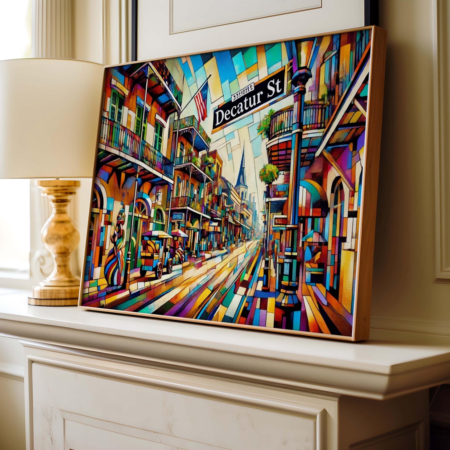 Decatur St Print New Orleans Wall Art, Louisiana Travel Poster, Housewarming Gift & Souvenir, Unique Decatur Street Home Decor