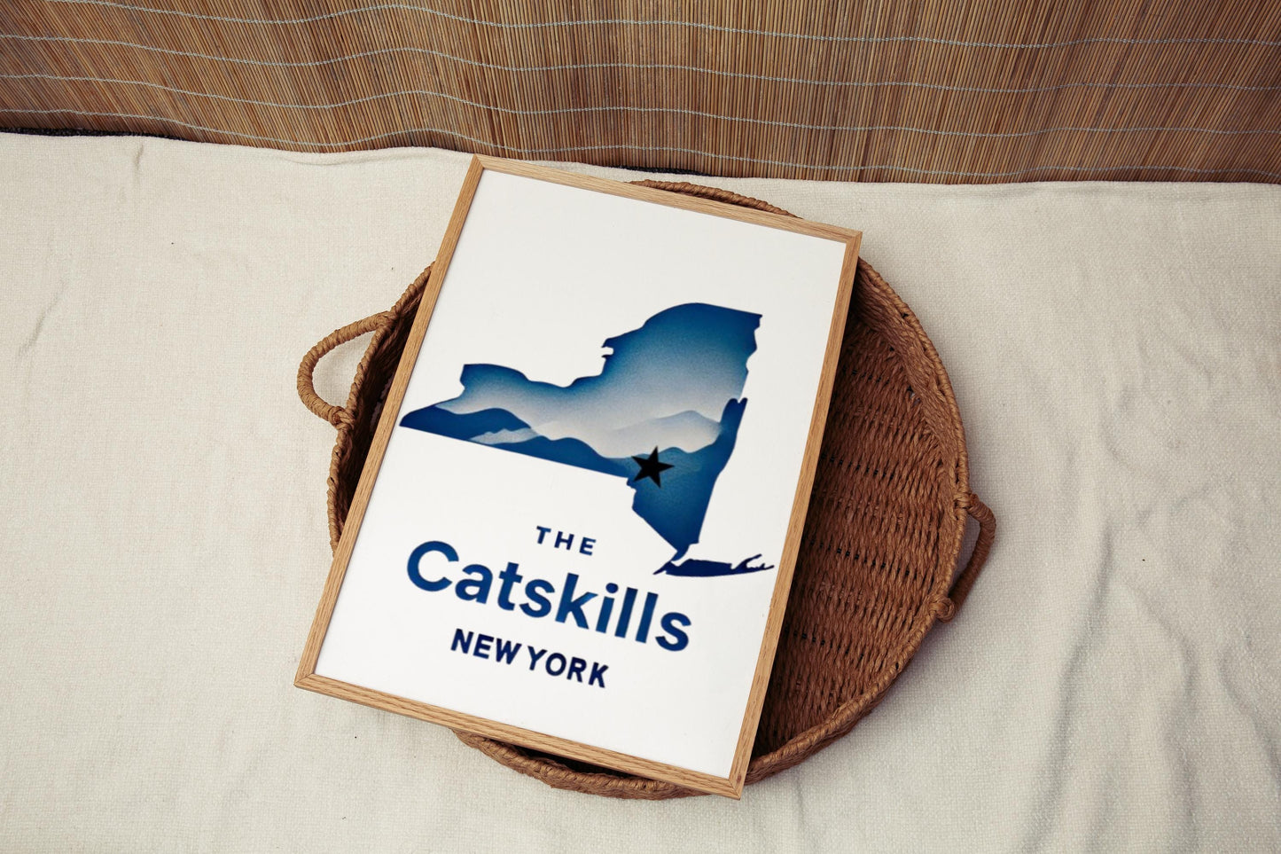 The Catskills Wall Art Print - New York Travel Decor, NY Gift, College Dorm Room, Housewarming & Home Decoration