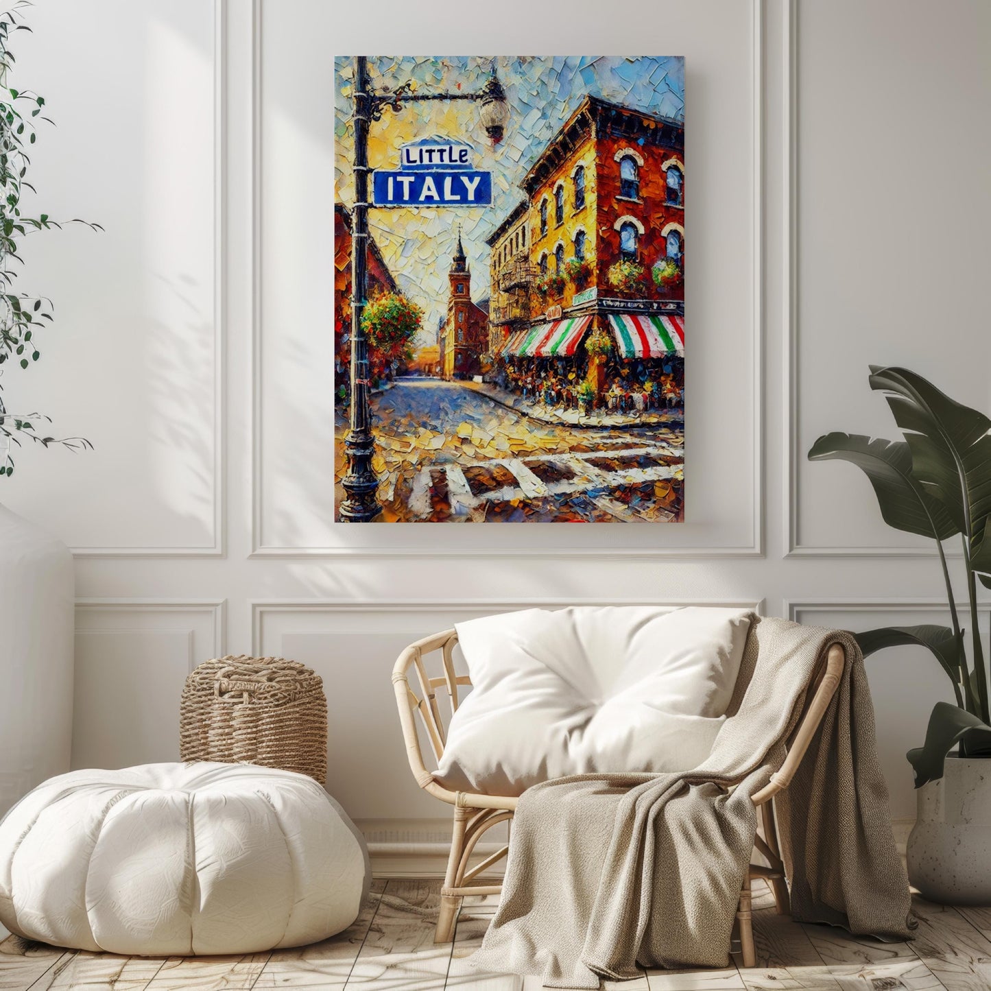 Art Little Italy Wall Print Cleveland Travel Poster Ohio Gift Home Decor USA Map