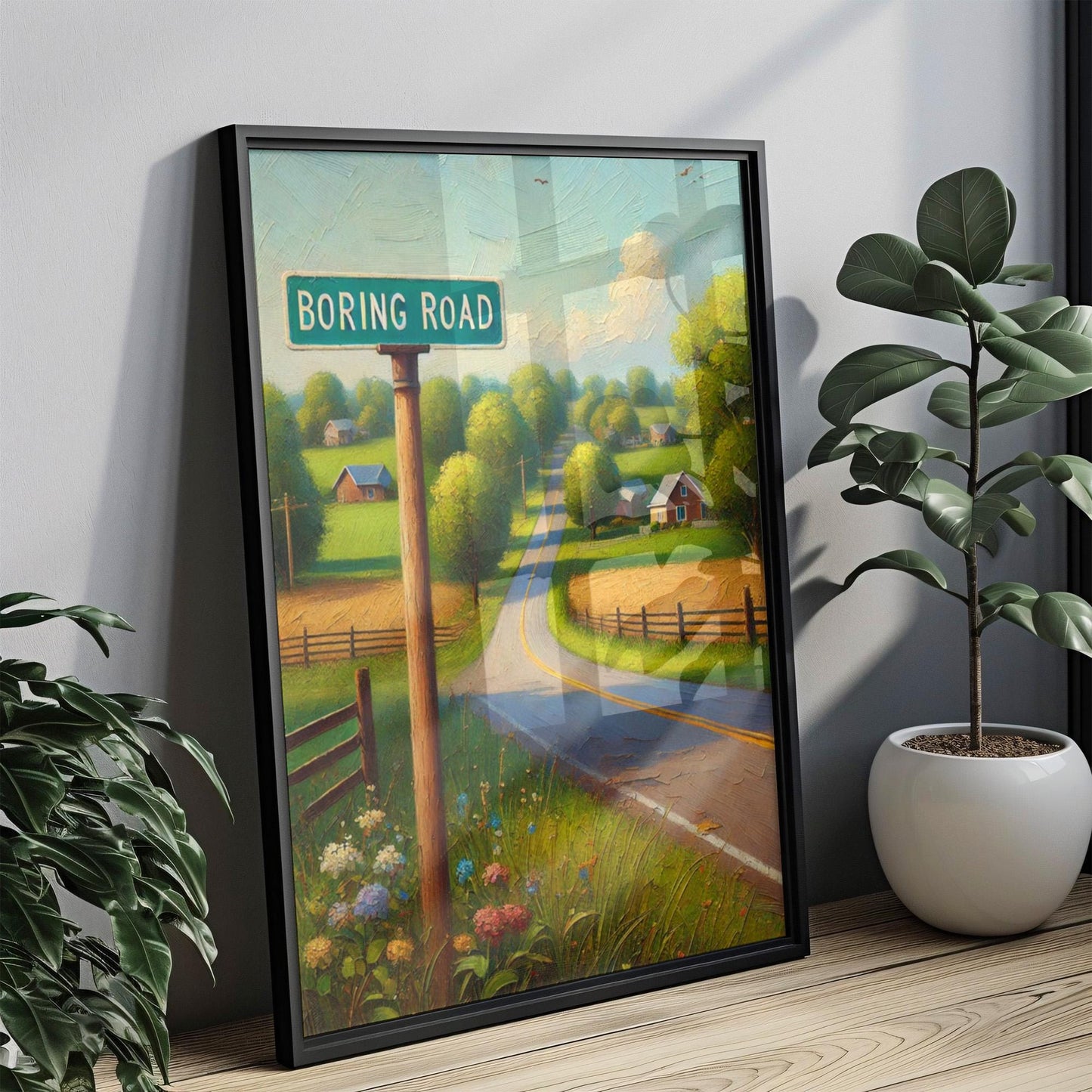 Boring Rd Wall Art Print - Decatur Georgia Travel Poster, Housewarming Gift, Souvenir, Modern Home Decor