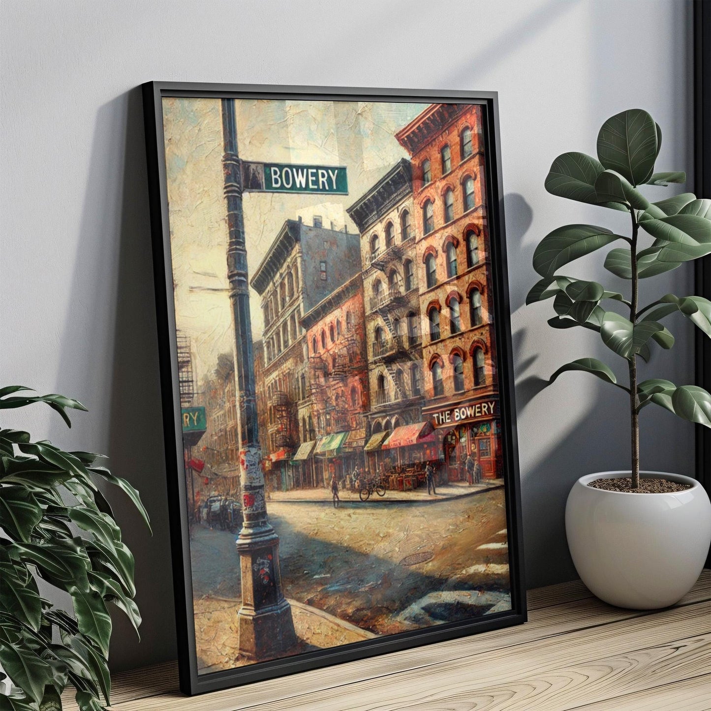 The Bowery Wall Art Print - Manhattan Travel Poster, New York City Decor, Housewarming Gift, Urban Style Wall Decor, Travel & City Artwork