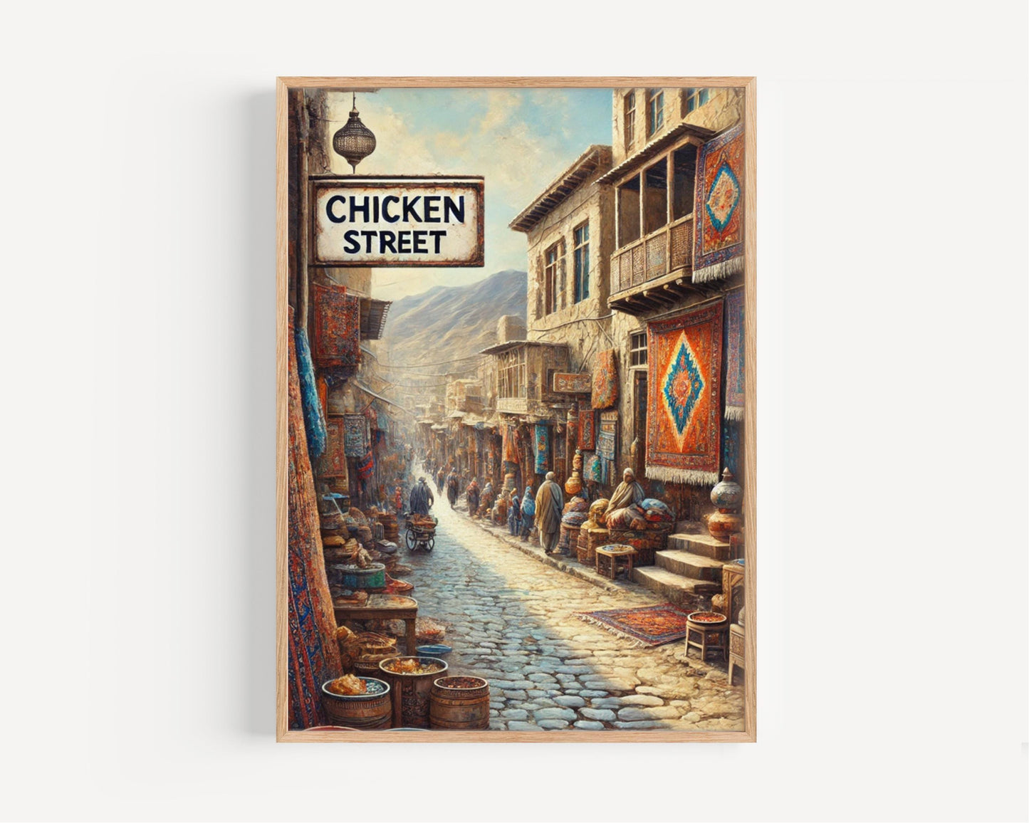 Chicken Street Wall Art, Kabul Print, Afghanistan Travel Poster, Cultural Street Sign, Unique Home Décor, Kabul Souvenir, Personalized Gift