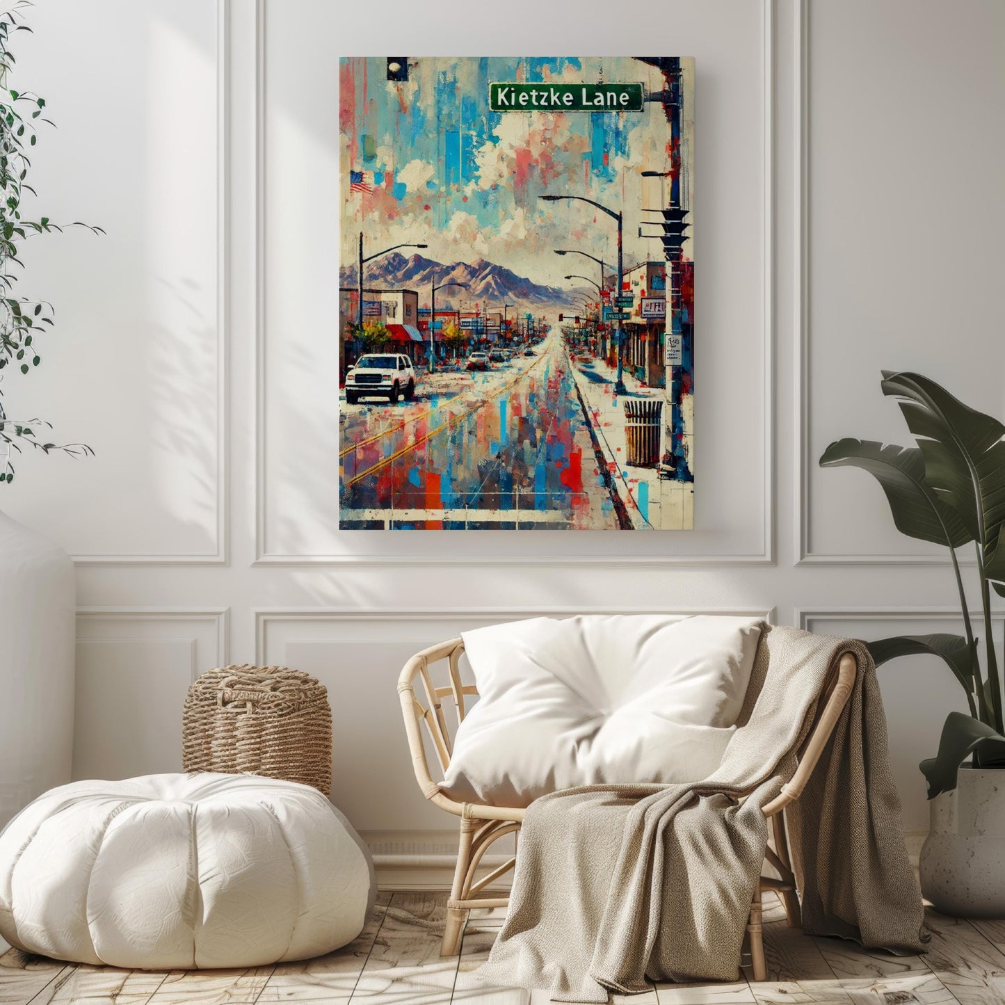 Reno Kietzke Ln Wall Art – Nevada Travel Print, Housewarming Gift, Modern Reno Poster, Unique Local Artwork