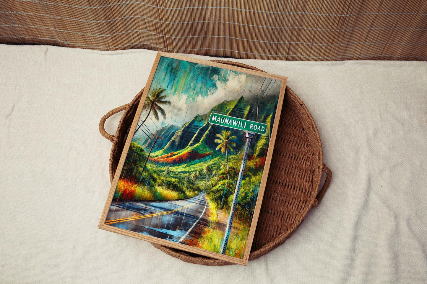 Maunawili Road Print - Oahu Wall Art, Hawaii Travel Poster, Honolulu Gift, Housewarming Decor, Tropical Island Artwork, Maunawili Road Art