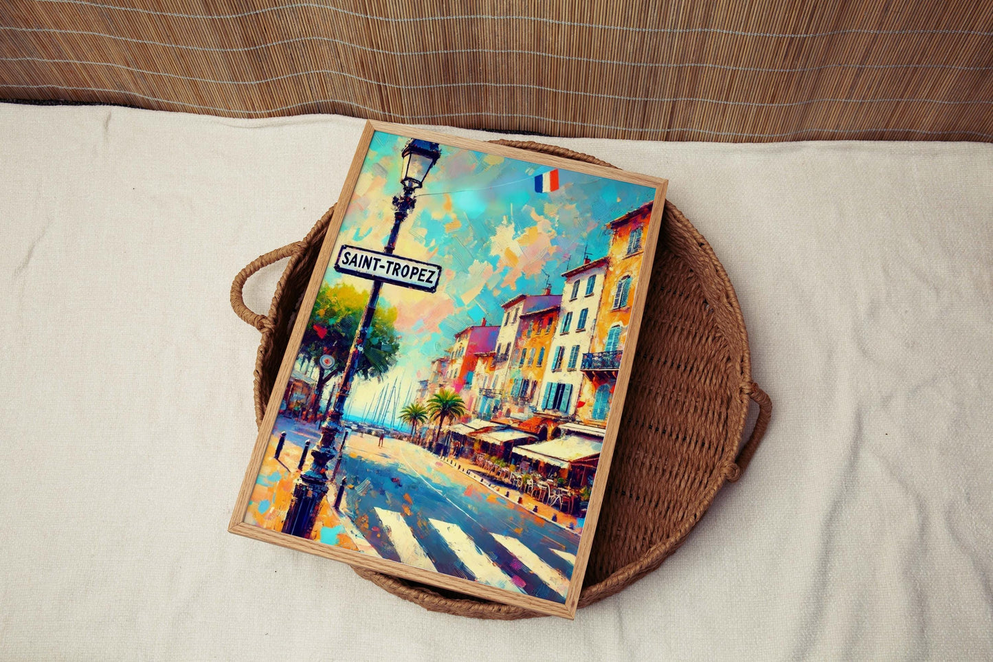 Saint-Tropez Art Print - French Wall Decor, Travel Poster, Housewarming Gift, Saint-Tropez Artwork France Travel Print