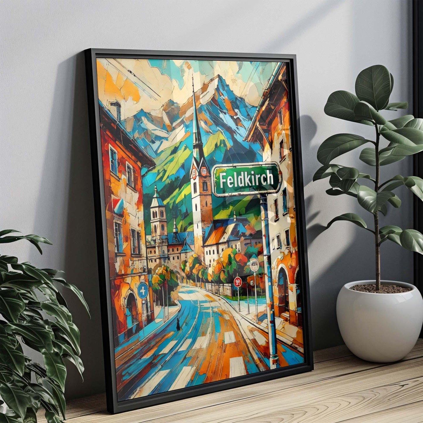 Feldkirch Art Print - Austria Travel Poster, European City Wall Art, Housewarming Gift, Feldkirch Austria Home Decor, Travel Gift
