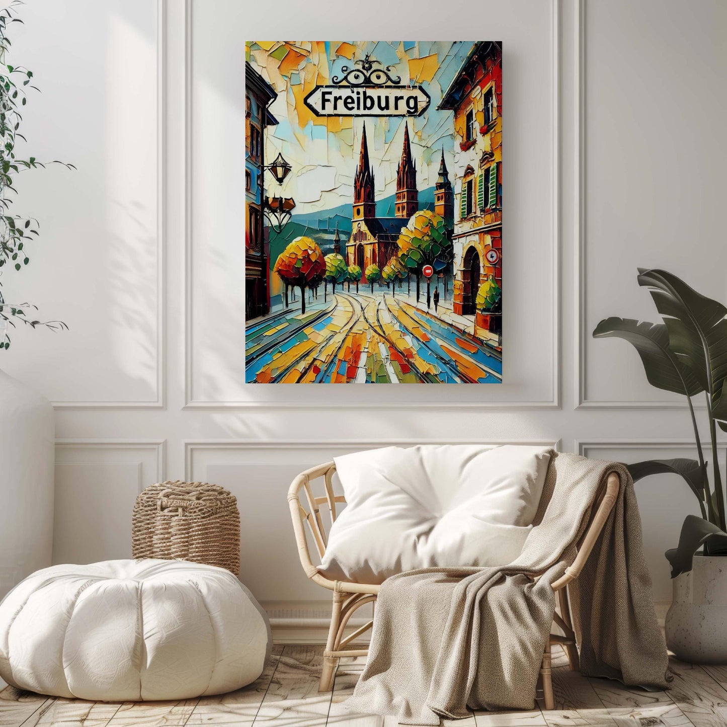 Freiburg Art Print – Germany City Wall Art, Travel Poster, European Home Decor, Housewarming Gift, Freiburg Map Illustration