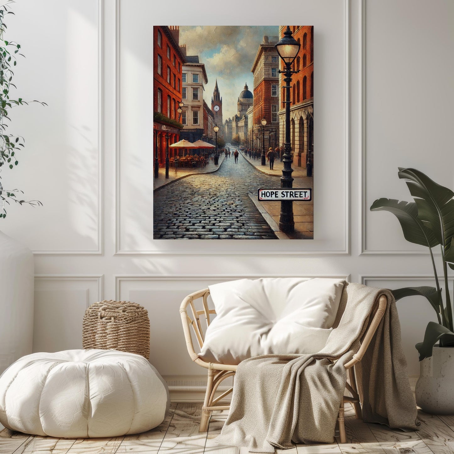 Hope Street Wall Art Print - England Travel Poster, UK Souvenir & Housewarming Gift, British Home Decor, Inspirational UK Art