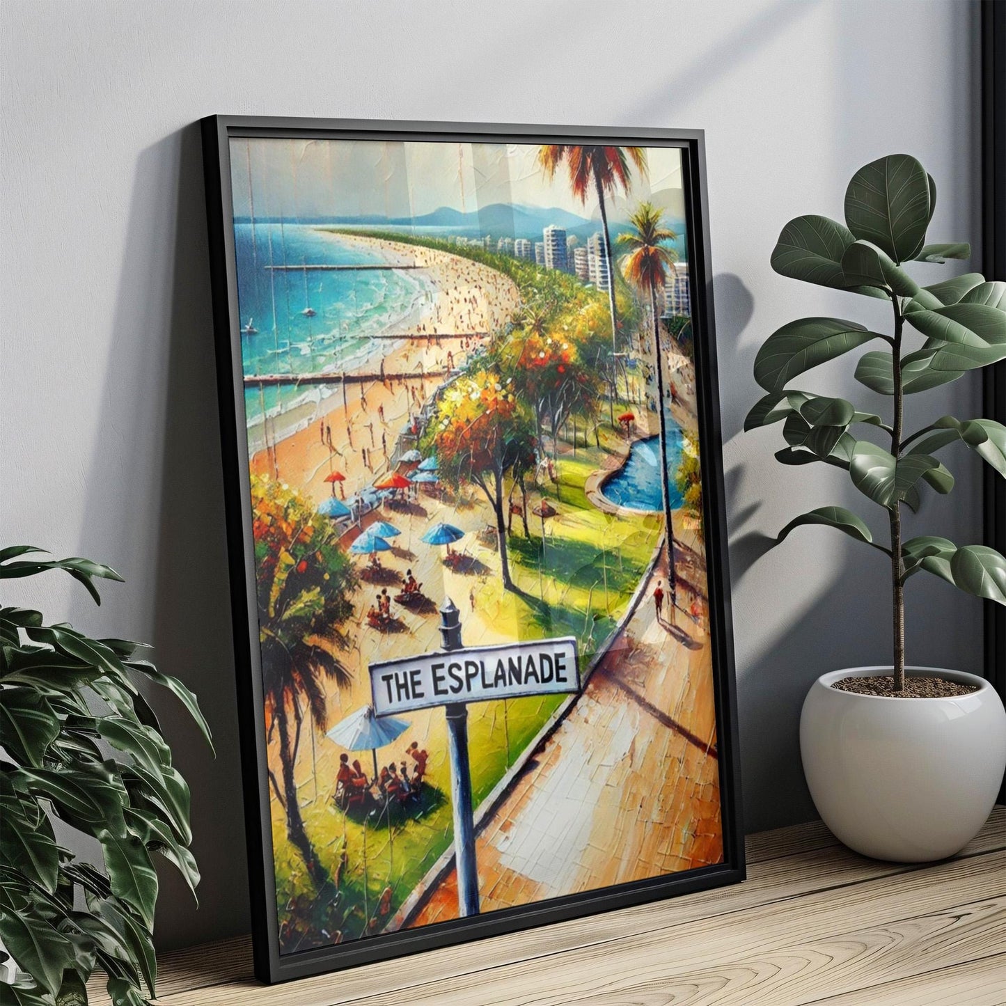 Melbourne Esplanade Wall Art Print – Travel Poster, Australia Gift, Housewarming Decor, Melbourne Home Art, Travel Print