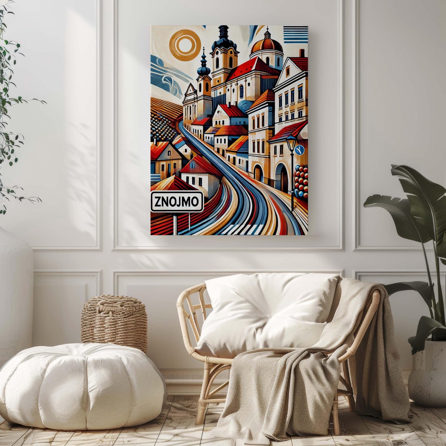 Znojmo Art Travel Poster, Czech Republic Wall Print, Cityscape Home Decor, Travel Gift & Housewarming Artwork, Znojmo City Map Print