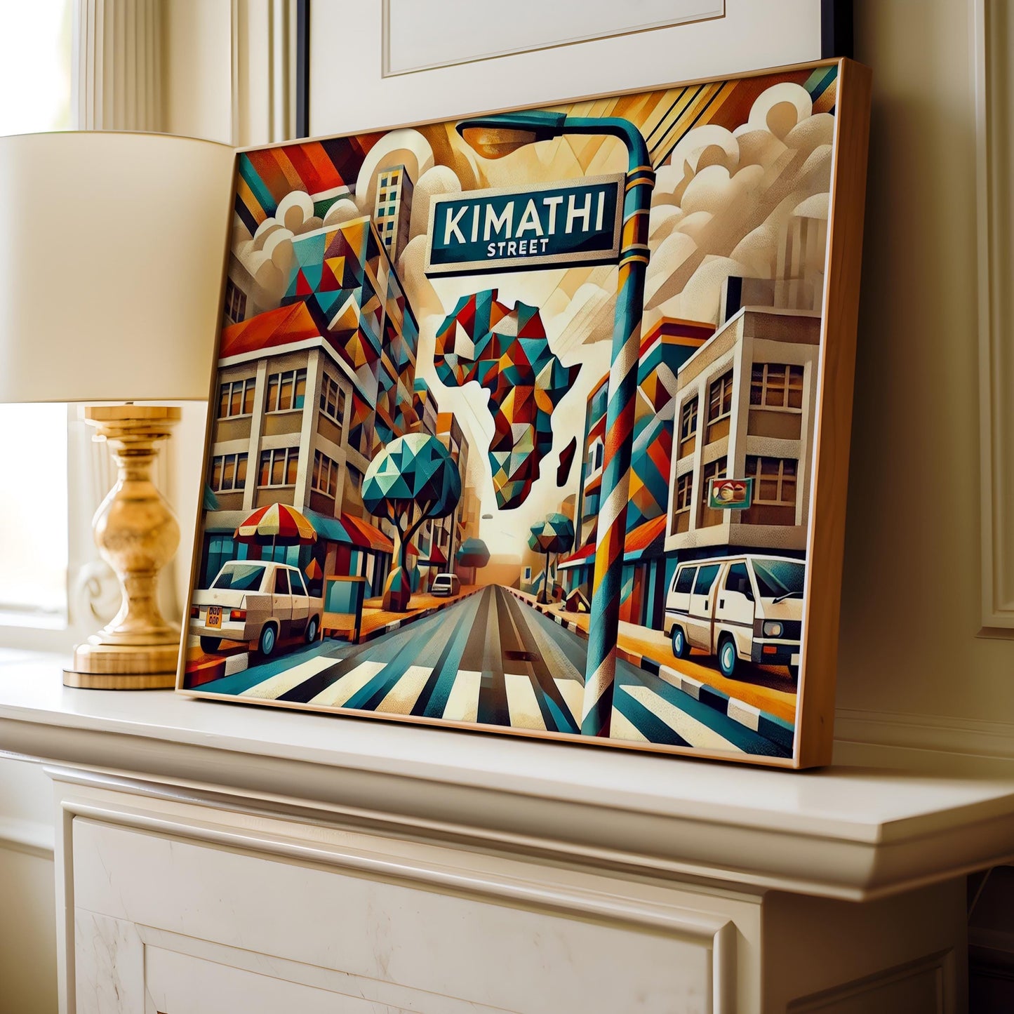 Kimathi Street Print Nairobi Wall Art, Kenya Travel Poster, Kenya Decor, Housewarming Gift, African Art, Kimathi St Map Illustration