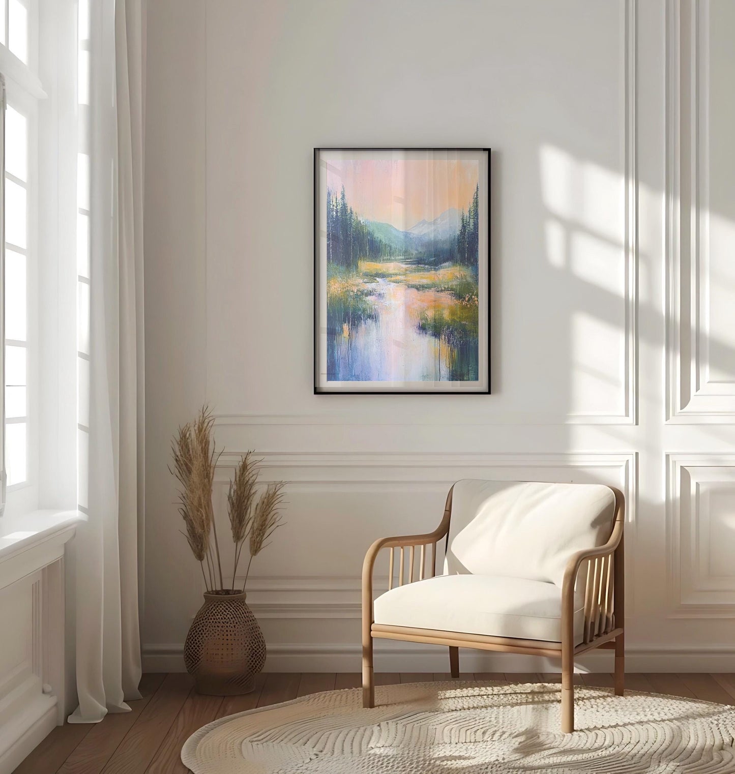 American Yellowstone Abstract Wall Art Patriotic USA Poster United States Independence Home Decor
