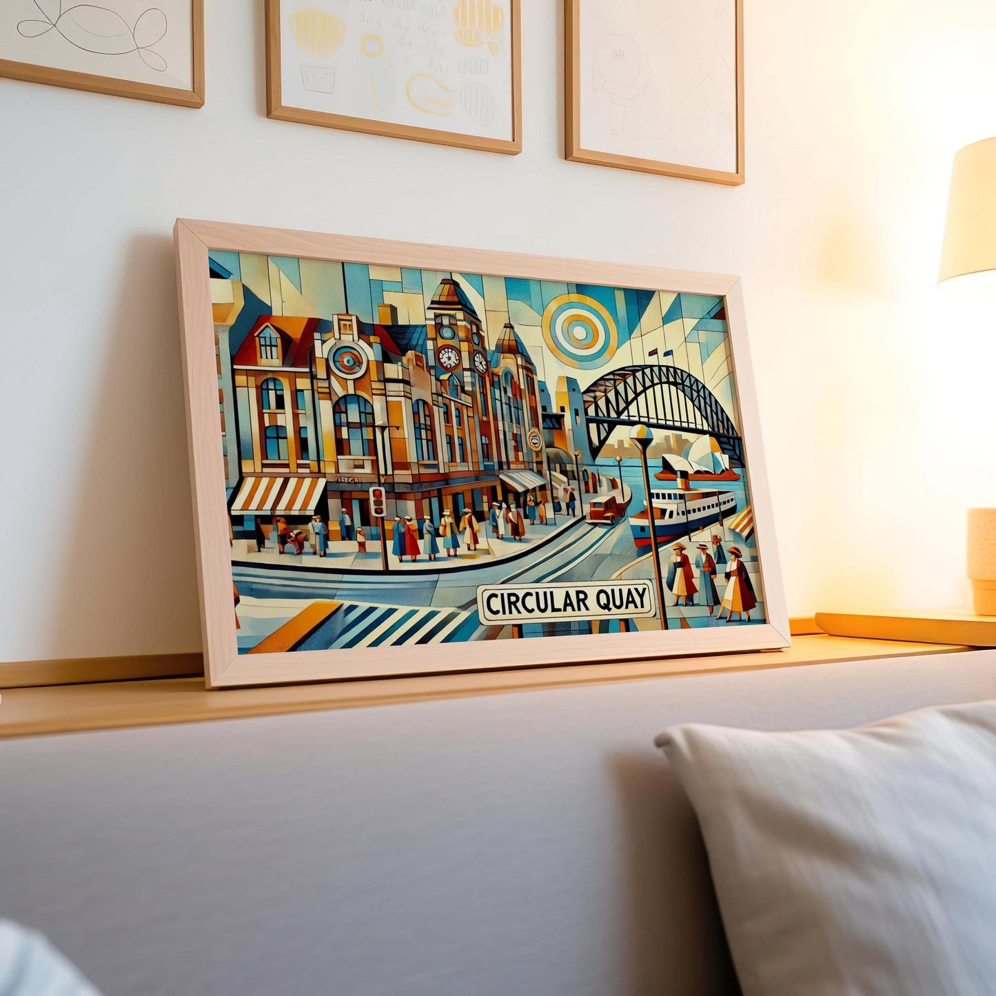 Circular Quay Print Sydney Wall Art, Travel Poster Australia Gift, Housewarming Decor, Coastal Australia Art, Modern Travel Print