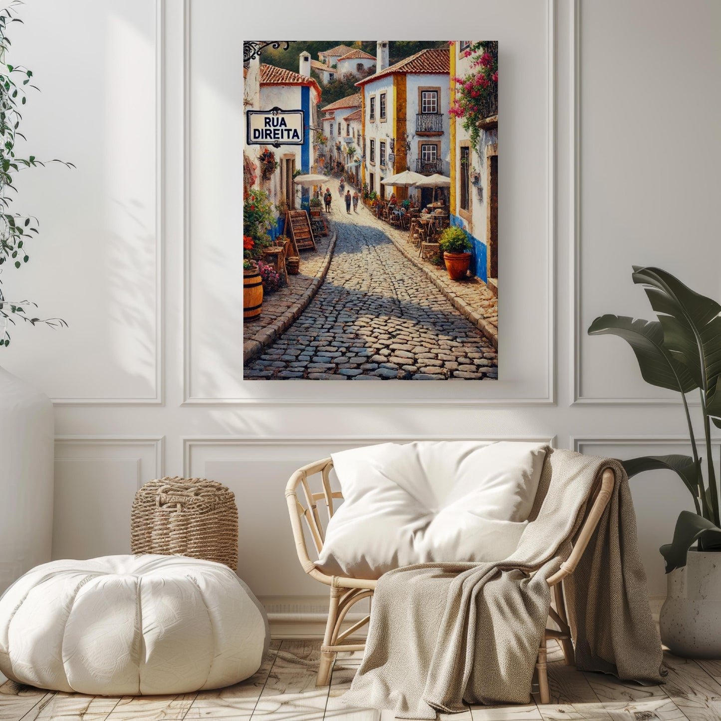 Rua Direita Wall Art Portugal Print Travel Poster Europe Decor Gift for Travelers Home Office Decor