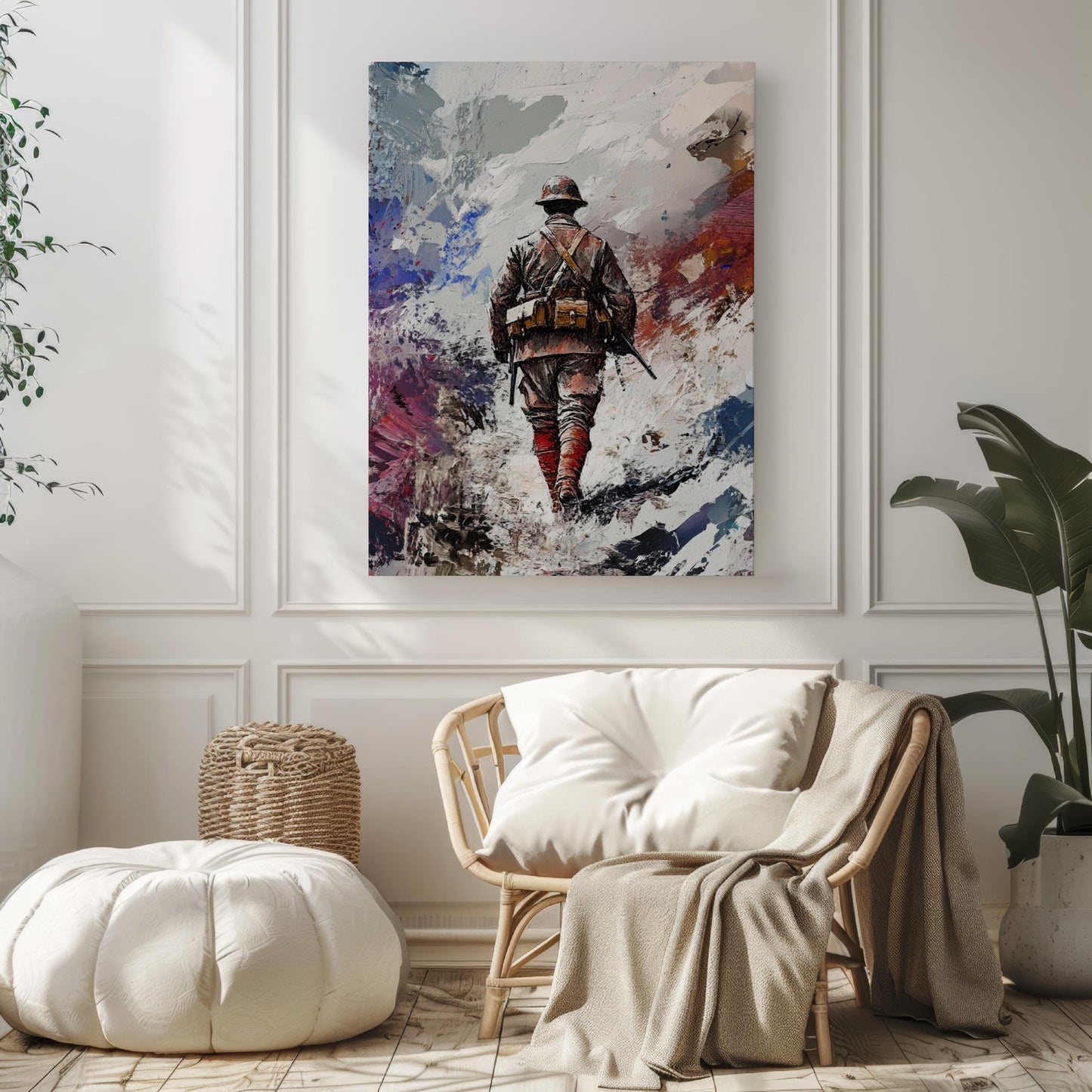 American Troop Art Abstract USA Wall Art Patriotic United States Poster American Independence Home Decor