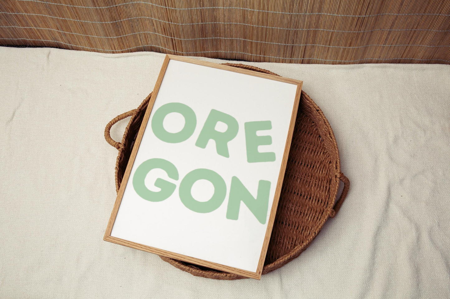 College Art Oregon Wall Art Print - Dorm Room Decor, Travel & Housewarming Gift, College Wall Artwork for Home