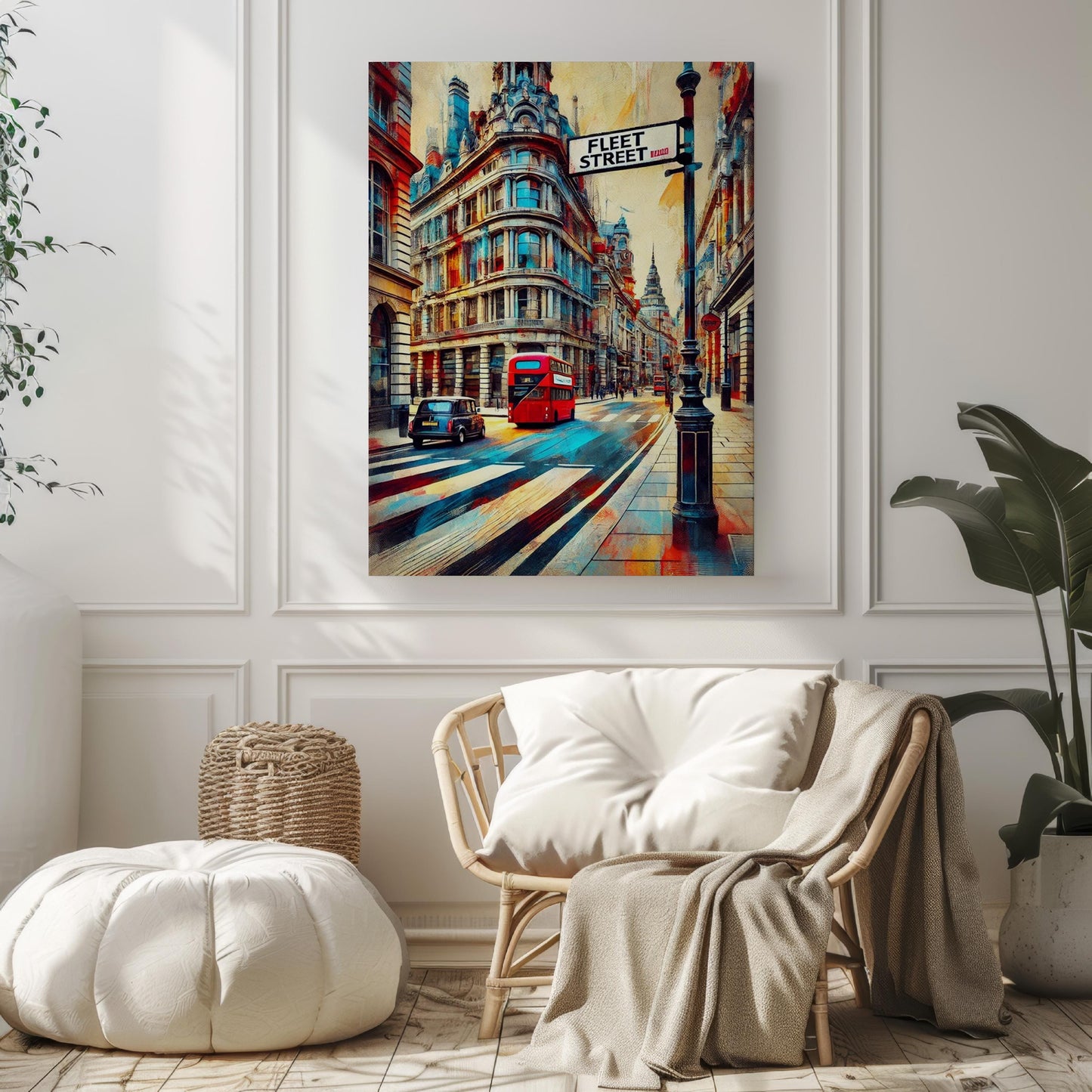 Fleet Street Wall Art Print, London Travel Poster, UK Gift, United Kingdom Decor, Housewarming Present, Fleet Street London Art