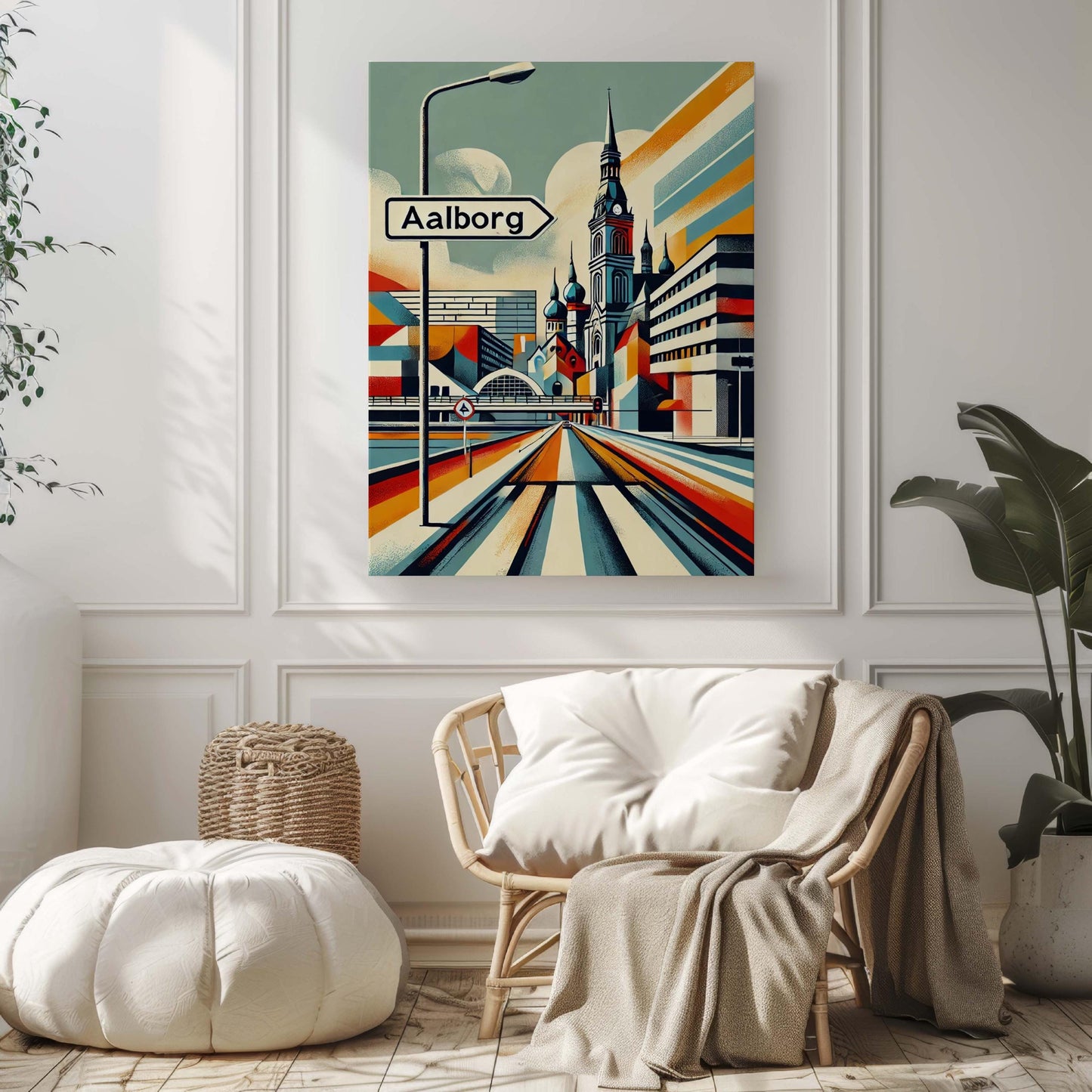 Aalborg Art Print Denmark City Wall Art Travel Poster Housewarming Gift Scandinavian European Decor