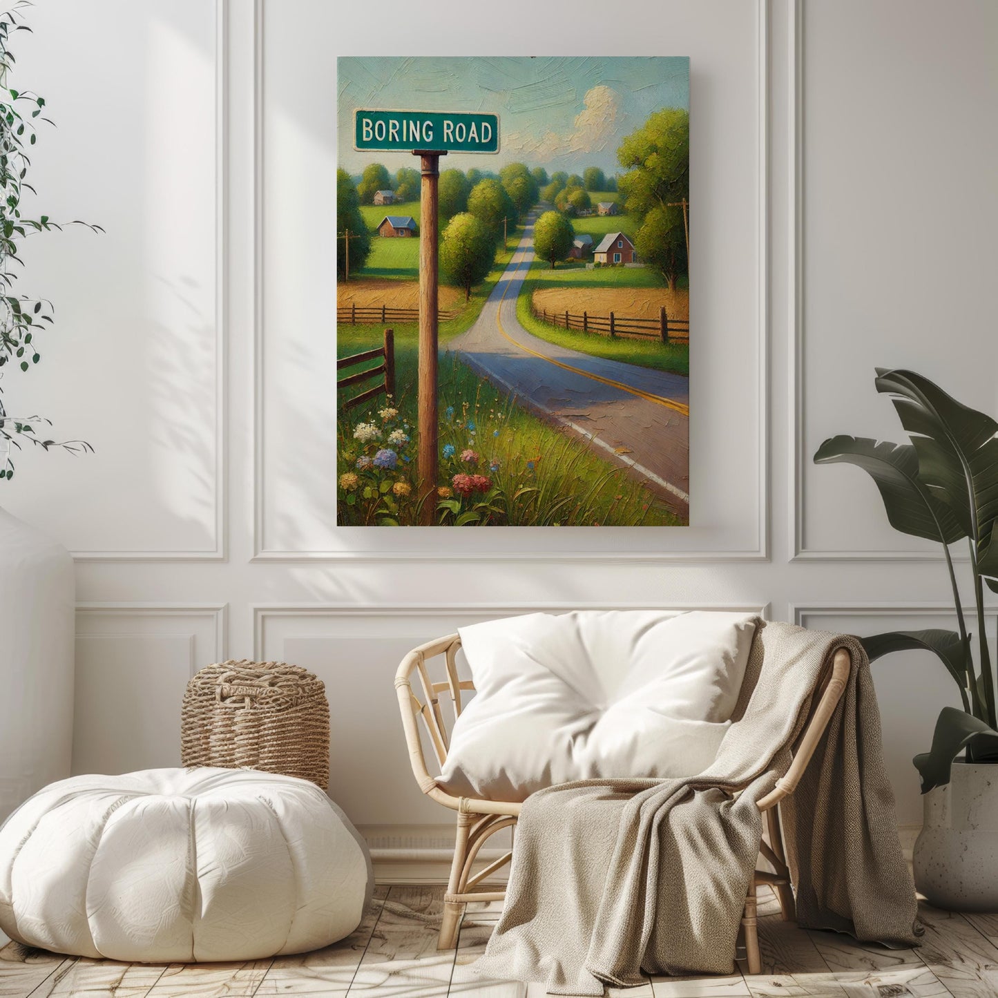 Boring Rd Wall Art Print - Decatur Georgia Travel Poster, Housewarming Gift, Souvenir, Modern Home Decor