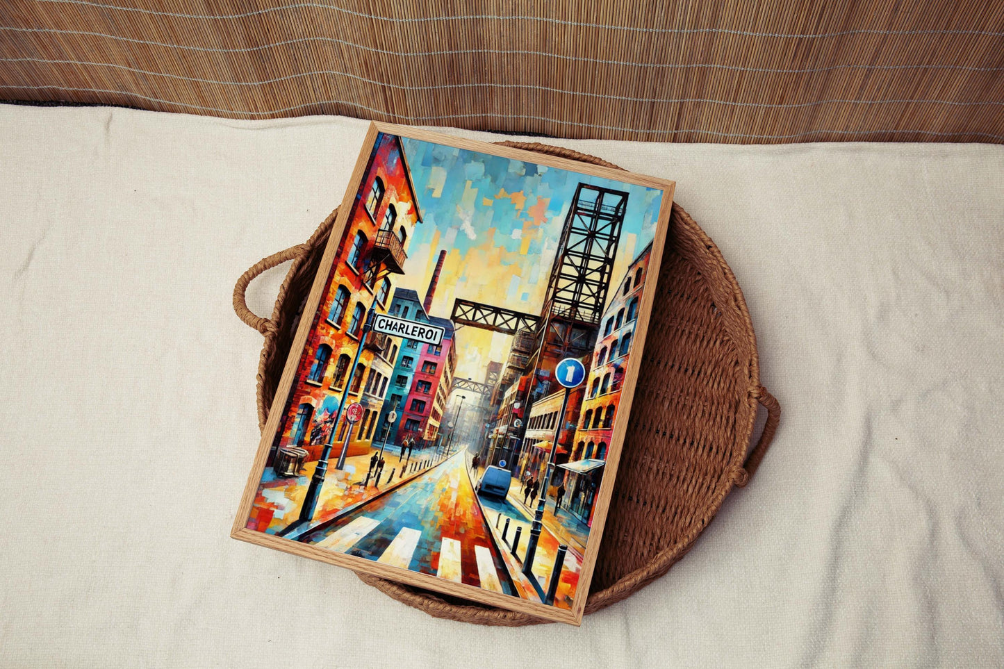 Charleroi Art Print - Belgium City Wall Art, Travel Poster & Gift, Europe Home Decor, Housewarming Present