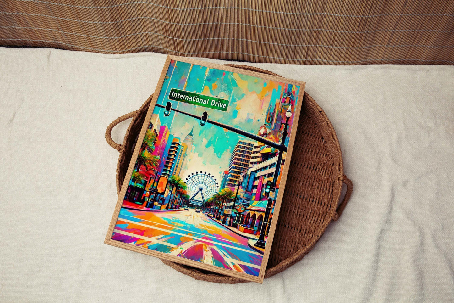 International Drive Wall Art Print, Orlando Florida Travel Poster, Housewarming Gift, Florida Art Decor, International Drive Travel Print