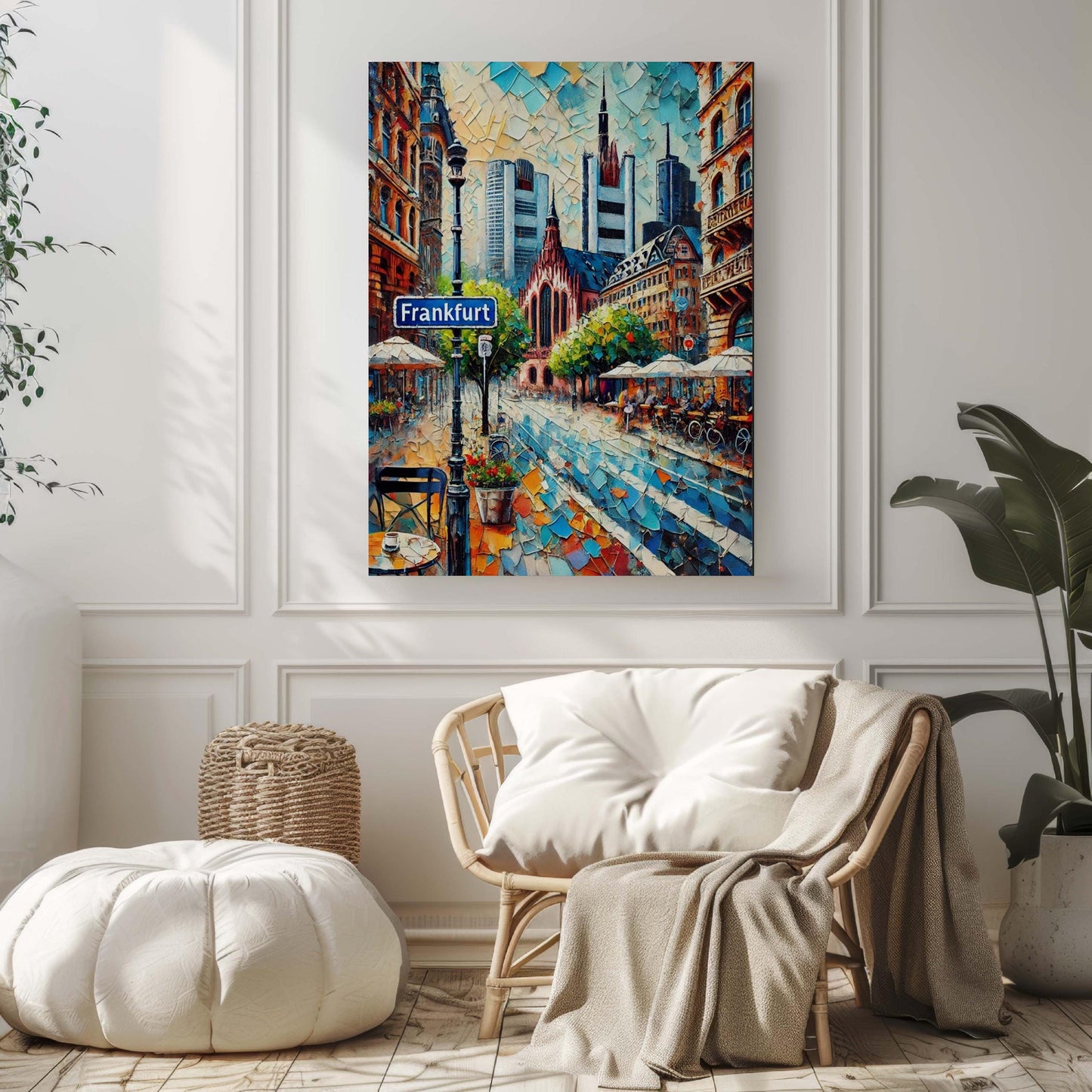 Frankfurt Art Print - Germany City Wall Decor, Travel Poster, European Home Gift, Housewarming & German Cityscape Illustration