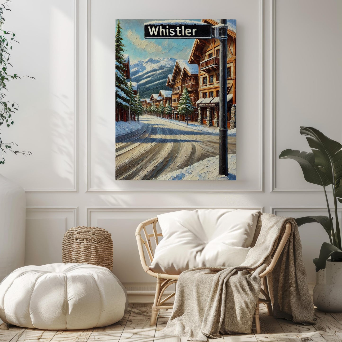 British Columbia Whistler Wall Art Print – Travel Poster, Canada Gift, British Columbia Home Decor, Housewarming & Travel Wall Decor