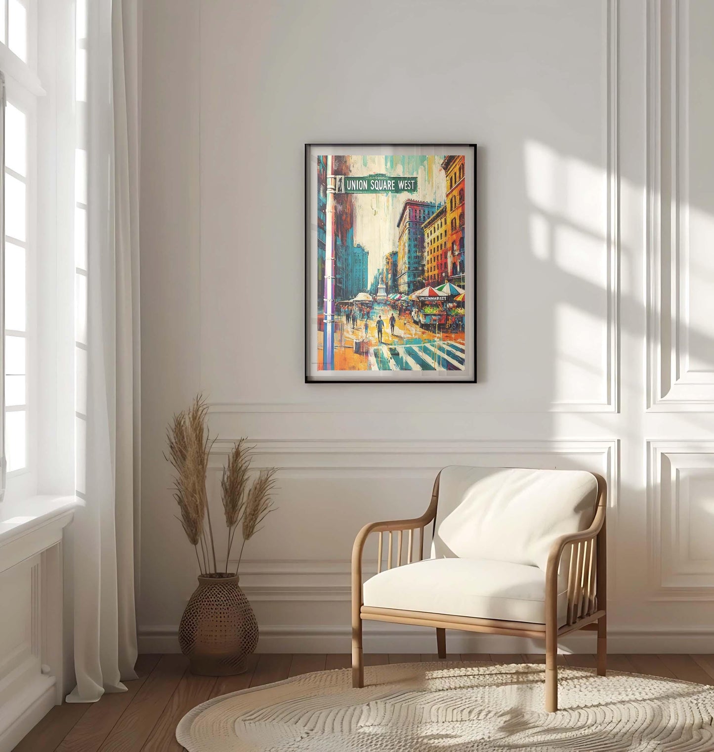 Union Square West Wall Art Print, Manhattan NYC Travel Poster, New York City Gift & Home Decor, Map Art, Housewarming Present