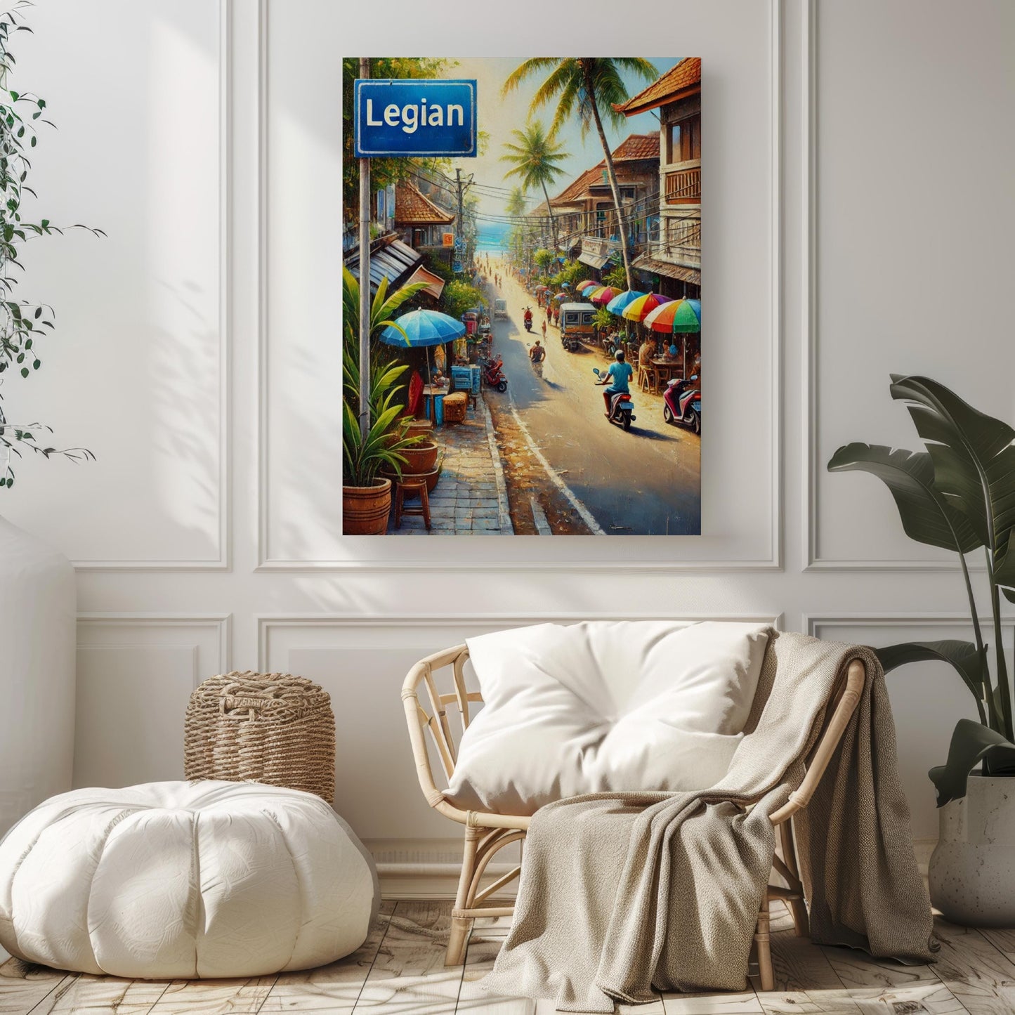 Legian Wall Art, Bali Print, Indonesia Travel Poster, Coastal Scene, Housewarming Gift, Tropical Beach Decor, Personalized Travel Souvenir