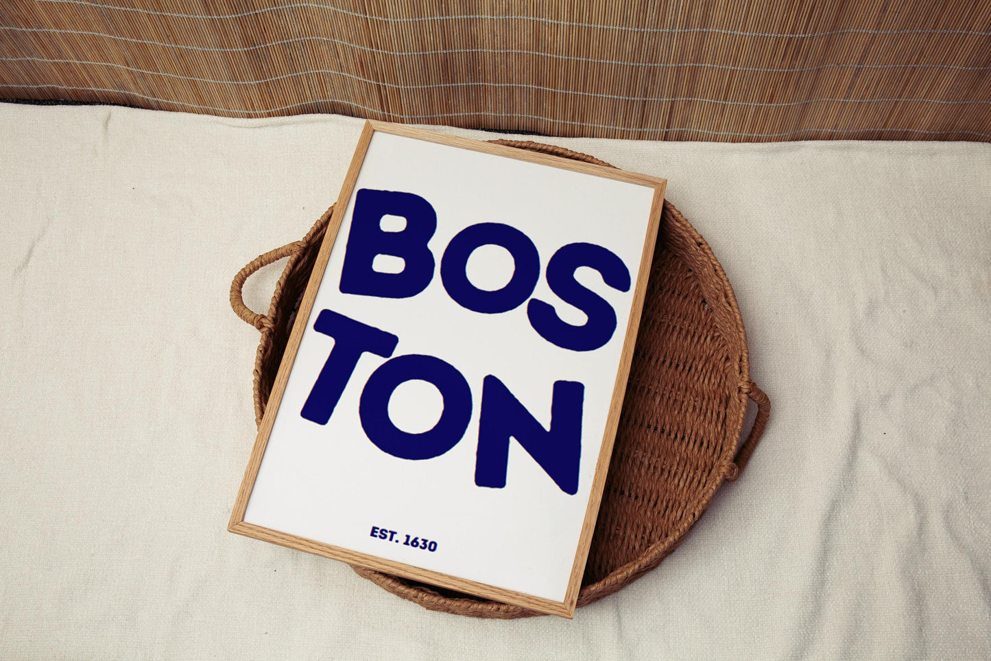 College Gift Boston Wall Art Print for Dorm Decor, Travel & Housewarming, College Wall Art Map Home Decoration