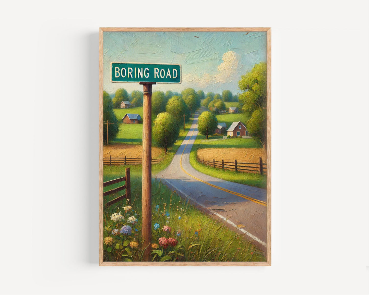 Boring Rd Wall Art Print - Decatur Georgia Travel Poster, Housewarming Gift, Souvenir, Modern Home Decor