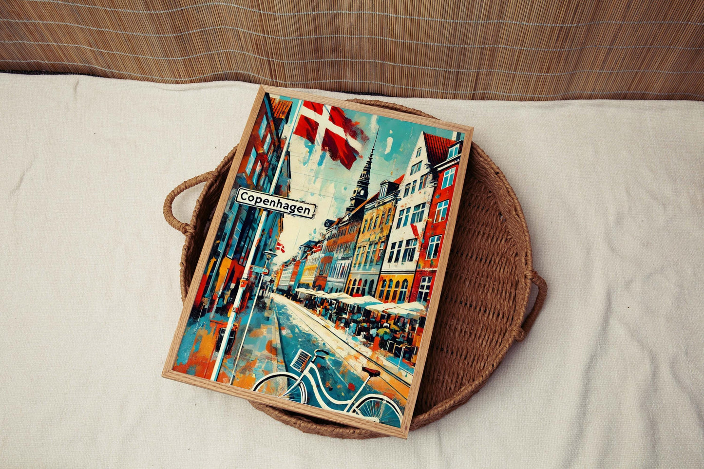 Copenhagen Art Wall Print – Denmark Travel Poster, Housewarming Gift, Scandinavian Cityscape, Europe Home Decor, Modern Minimalist Design