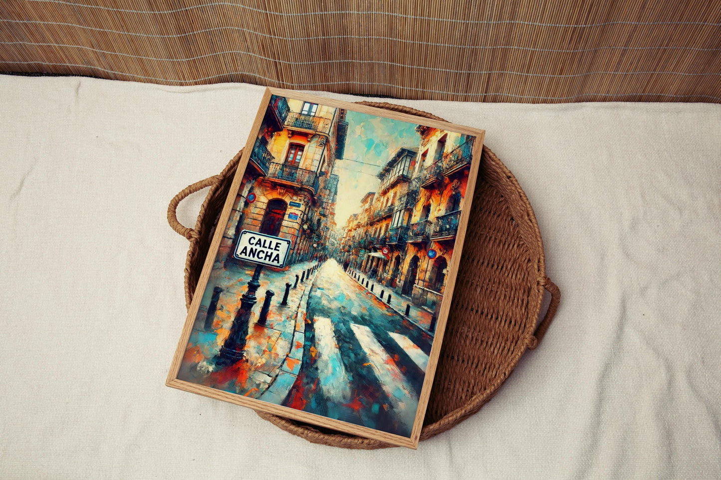 Wall Art Calle Ancha Print - Leon Spain Travel Poster, Spain Gift, Housewarming Decor, Spanish Wall Art, Travel Print
