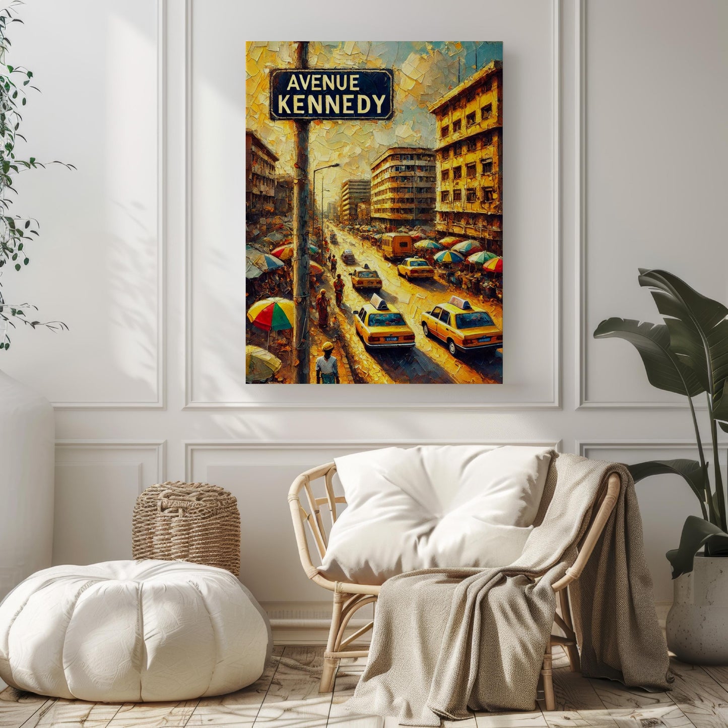 Avenue Kennedy Wall Art | Yaoundé Print | Cameroon Street Sign Artwork | Cityscape Travel Poster | Personalized Gift for Home