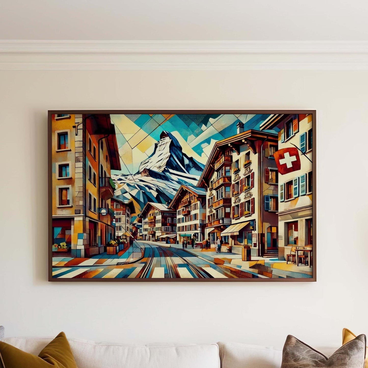 Bahnhofstrasse Print – Swiss Wall Art Travel Poster, Switzerland Gift, Housewarming Decor, Zurich Cityscape, Elegant Swiss Home Art