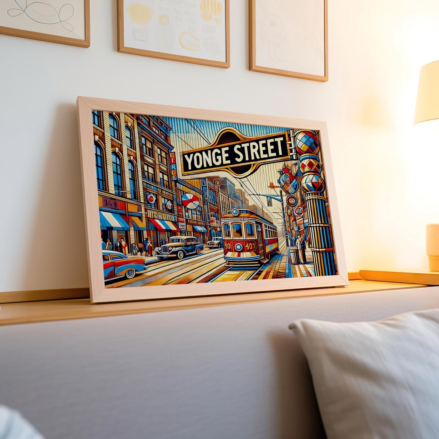 Yonge Street Wall Art Print - Toronto Travel Poster, Ontario Gift, Housewarming Decor, Cityscape Art, Modern Travel Print for Home