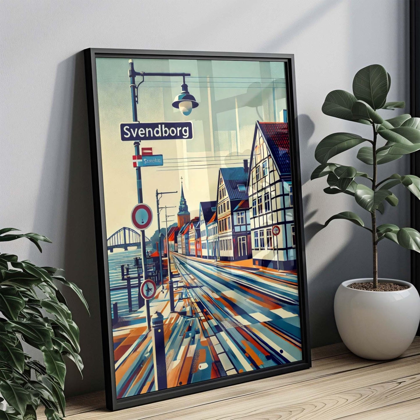 Svendborg Art Wall Print – Denmark City Travel Poster, European Home Decor, Housewarming Gift, Scandinavian Wall Art, Svendborg Travel Print