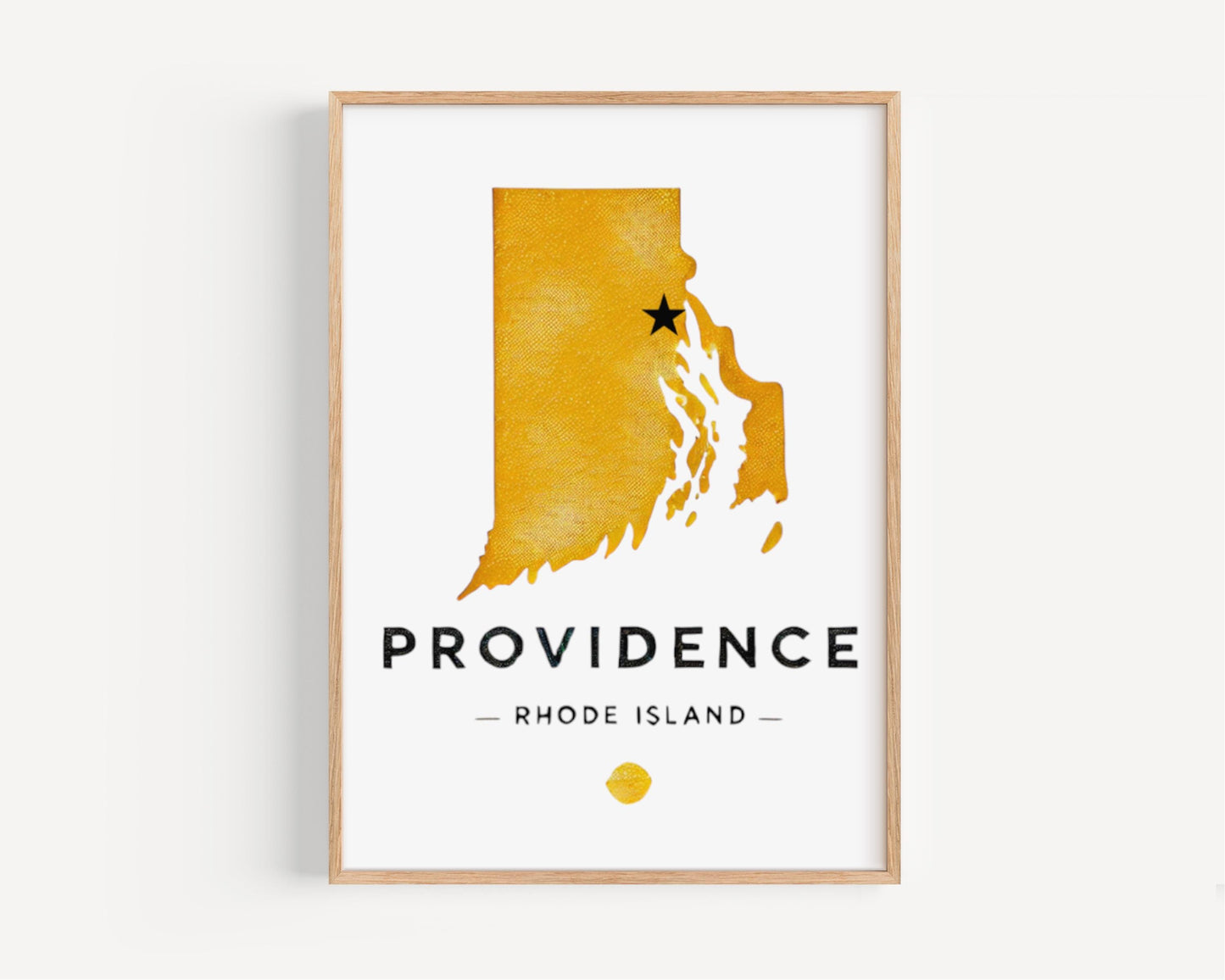 Rhode Island Providence Wall Art Print – Travel Decor, College Gift & Housewarming Rhode Island Map Art for Home