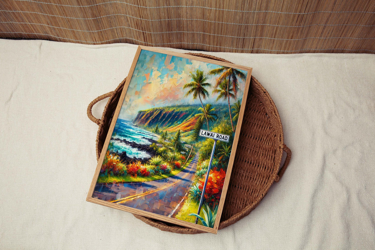 Lawai Road Print - Kauai Wall Art, Hawaii Travel Poster, Tropical Landscape, Housewarming & Vacation Gift, Lawai Gift, Beach Decor