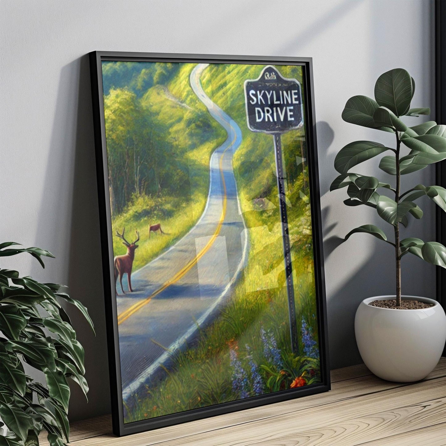 Skyline Drive Wall Art Print - Virginia Travel Poster, America Decor, Housewarming Gift, Scenic Virginia Art, Travel Wall Decor