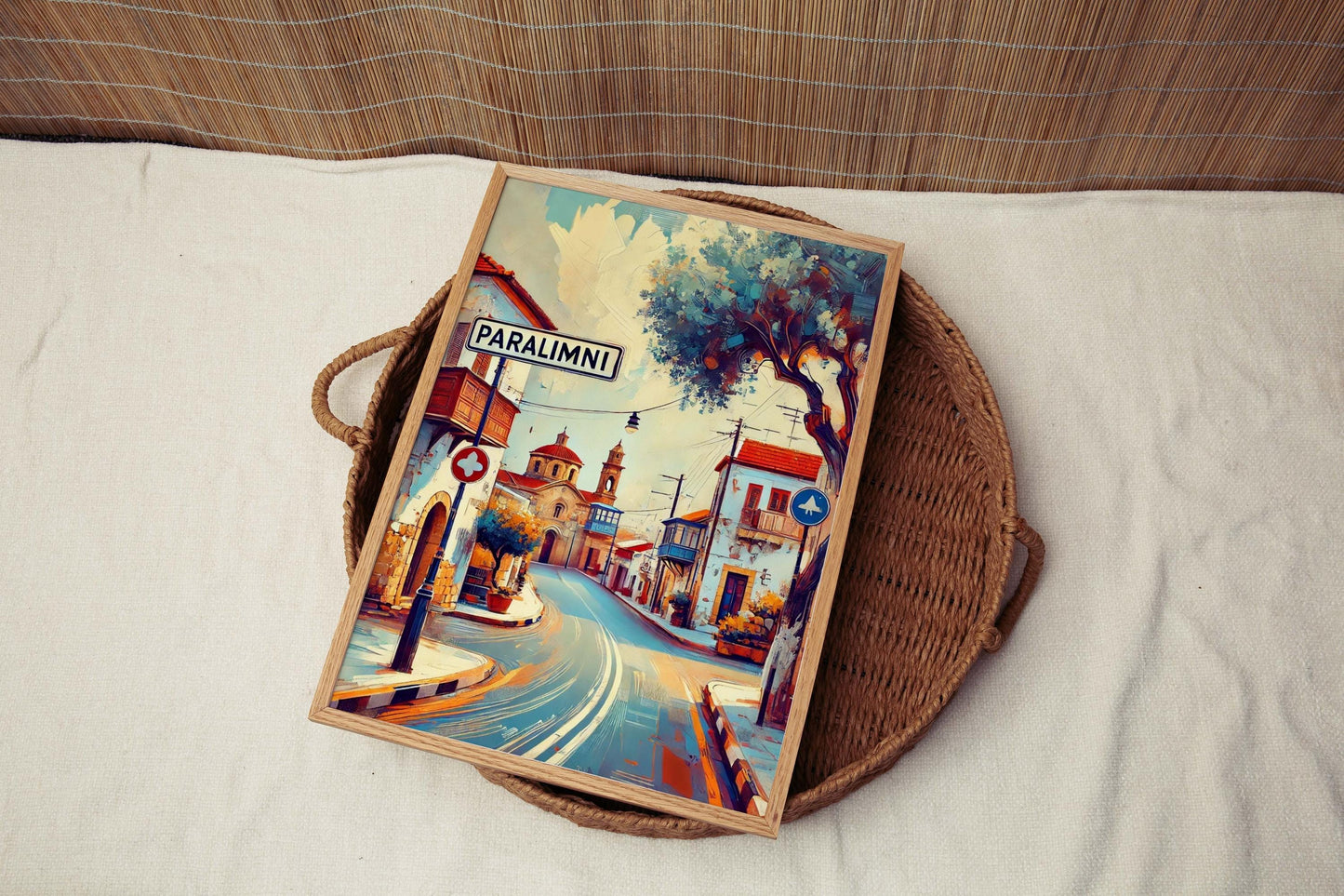 Paralimni Art Print - Cyprus Wall Art, Travel Poster, Europe City Gift, Housewarming Decor, Paralimni Map Illustration, Vacation Home Style
