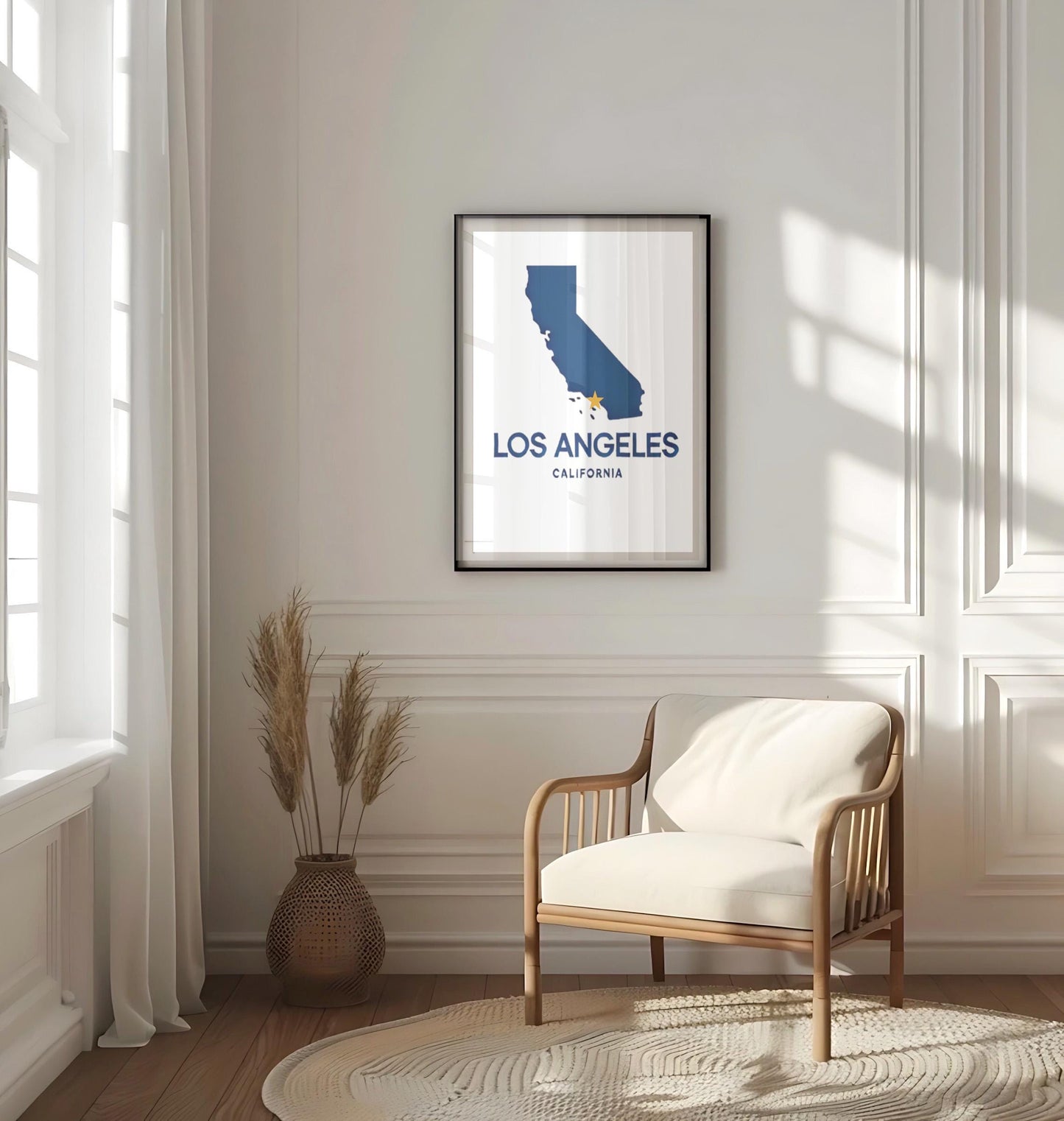 Los Angeles Wall Art Print, California Home Decor, LA Souvenir, Travel Poster, College Dorm Gift, Housewarming Art, Modern LA Map Design