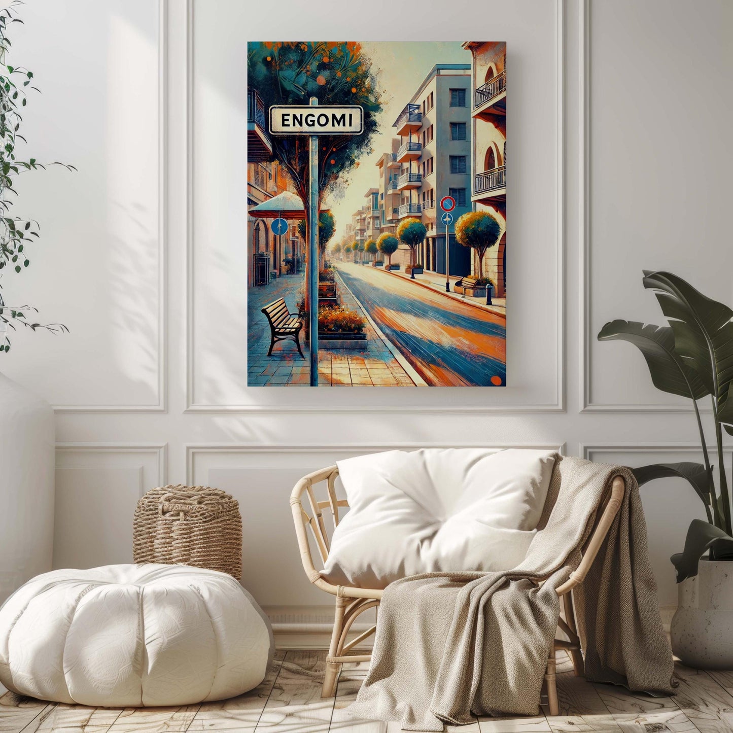 Engomi Art Print - Cyprus City Wall Art, Travel Poster, European Artwork, Engomi Gift, Housewarming Decor