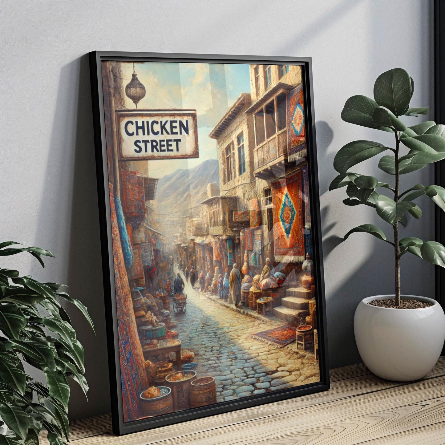 Chicken Street Wall Art, Kabul Print, Afghanistan Travel Poster, Cultural Street Sign, Unique Home Décor, Kabul Souvenir, Personalized Gift