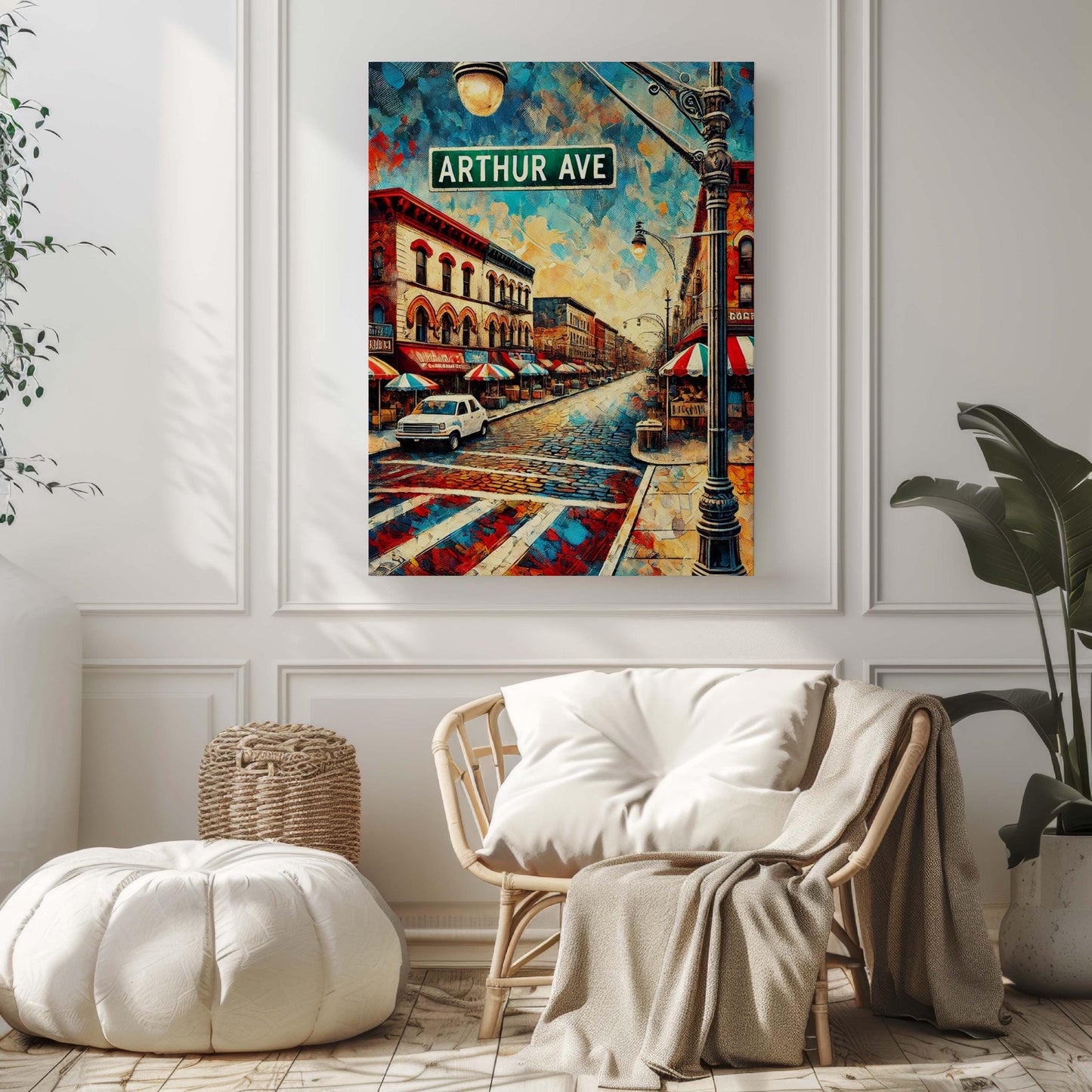 Arthur Ave Print - Bronx Wall Art, New York City Travel Poster, Arthur Avenue Gift, Bronx Decor, Housewarming Present, NYC Art Decor