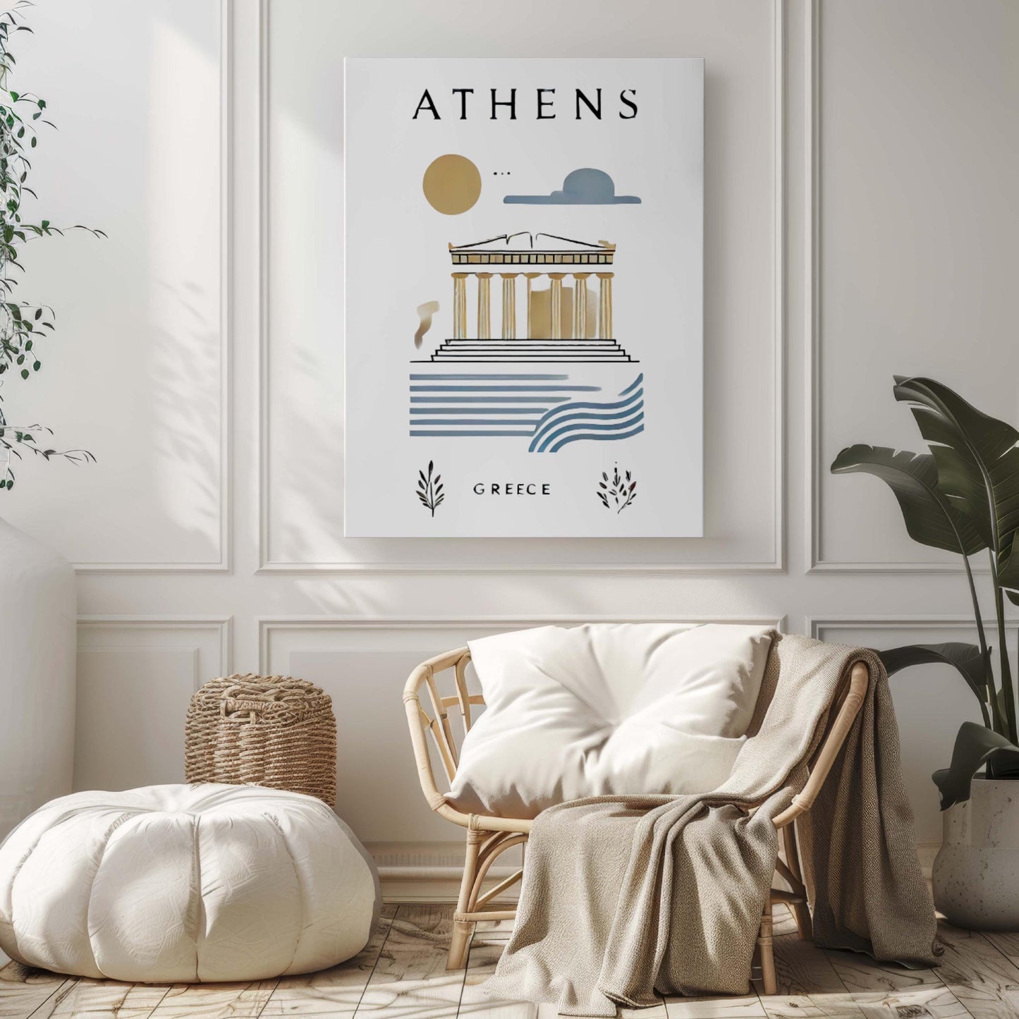 Athens Print Greece Wall Art, Travel Decor, College & Housewarming Gift, Greece Travel Poster, Athen Artwork Home Decor