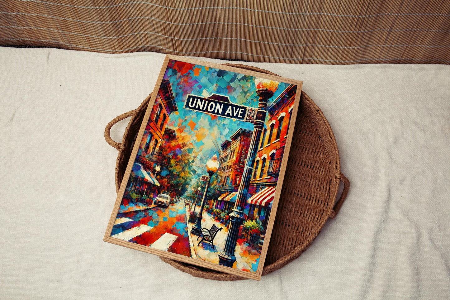 Memphis Union Ave Wall Art - Tennessee Travel Print & Poster, Housewarming Gift, Memphis Art Decor